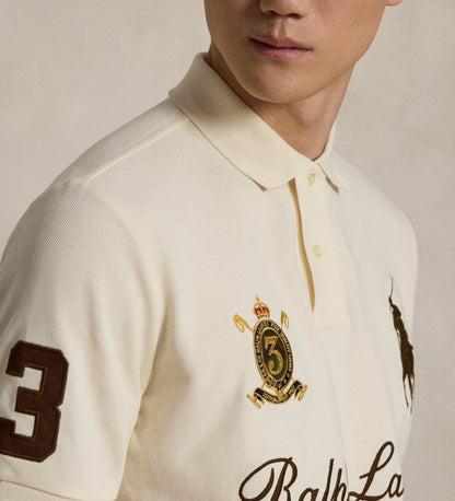 POLO DE PIQUE CLASSIC FIT BIG PONY GUIDE CREAM
