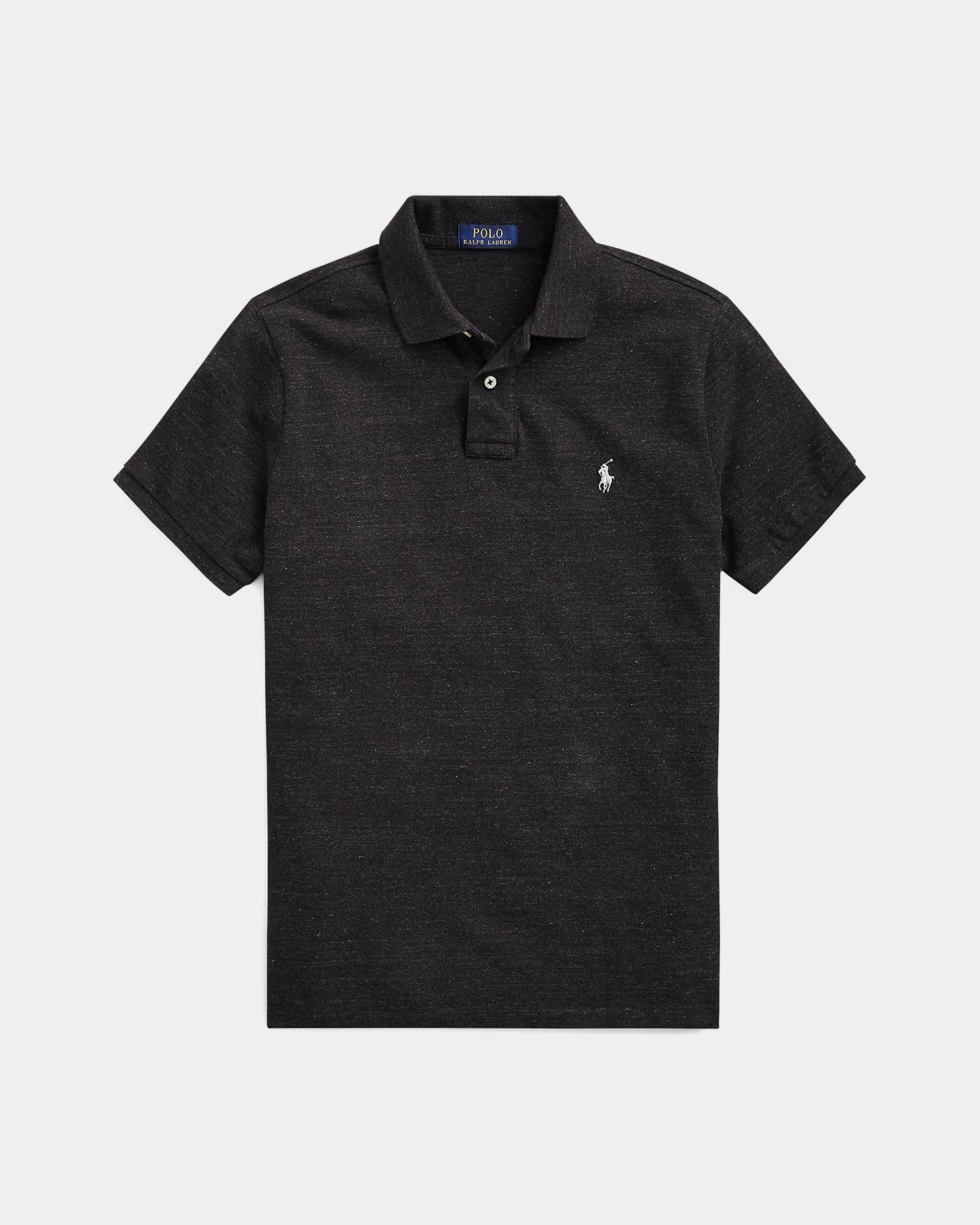 POLO DE PIQUÉ CUSTOM SLIM FIT BLACK MARL HEATHER