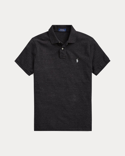 POLO DE PIQUÉ CUSTOM SLIM FIT BLACK MARL HEATHER