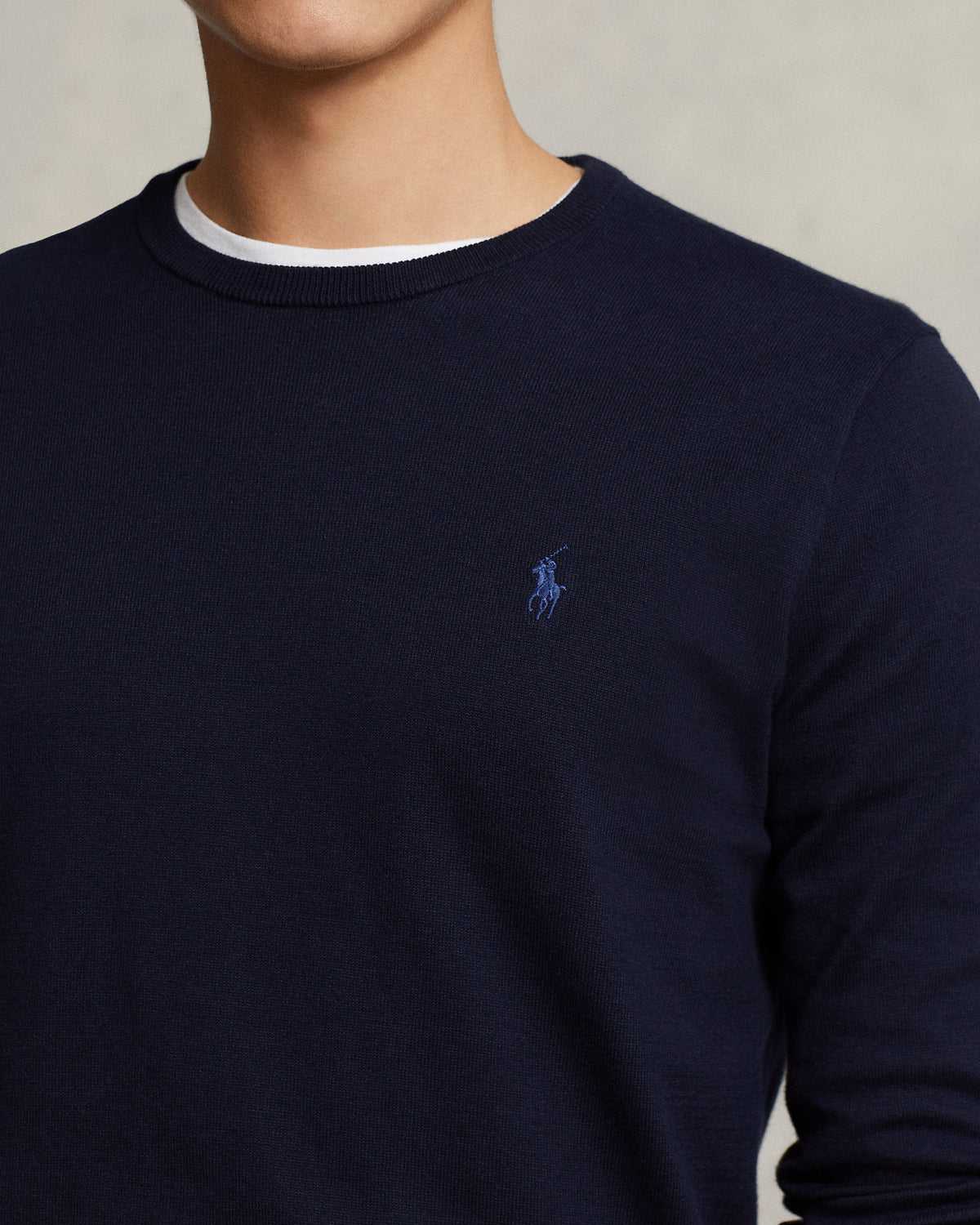 BUZO SLIM FIT EN ALGODON HUNTER NAVY