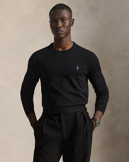 BUZO SLIM FIT EN ALGODON BLACK