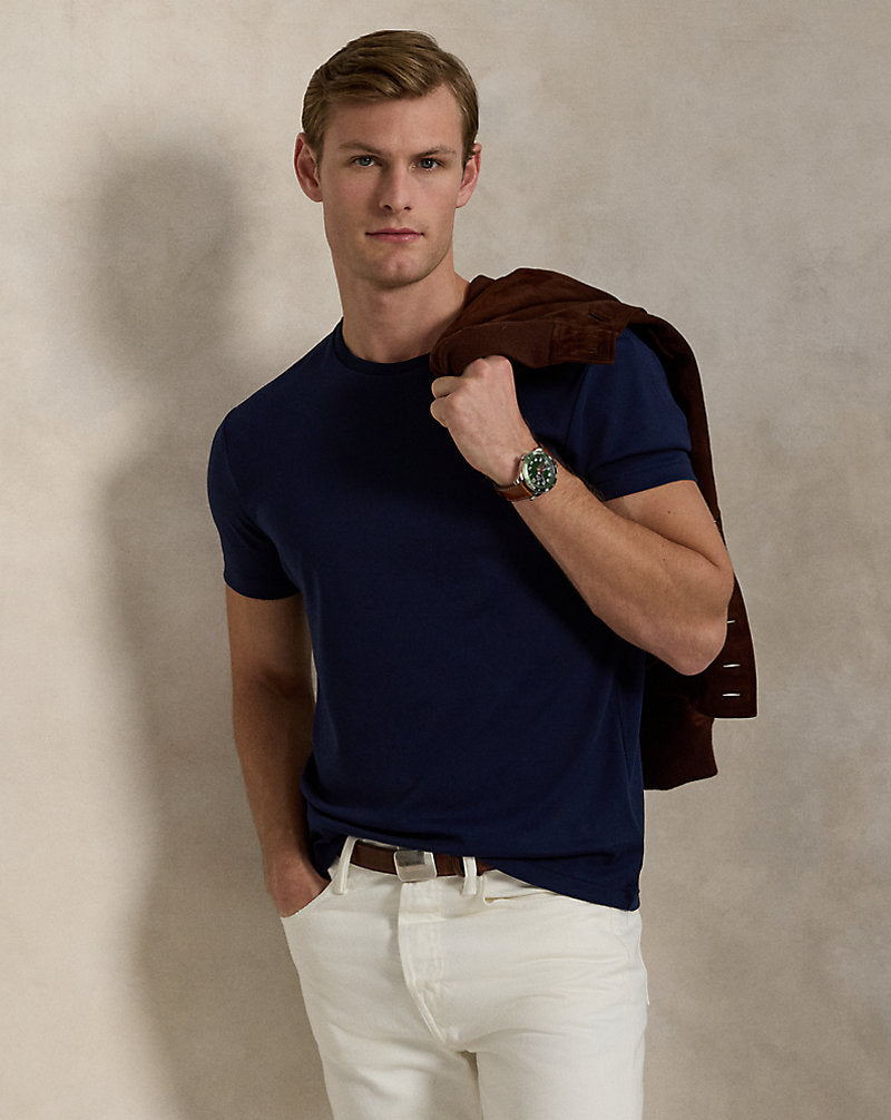 CAMISETA CUSTOM SLIM SOFT COTTON REFINED NAVY