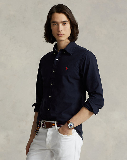 CAMISA CUSTOM FIT GD OXFORD AZUL NAVY