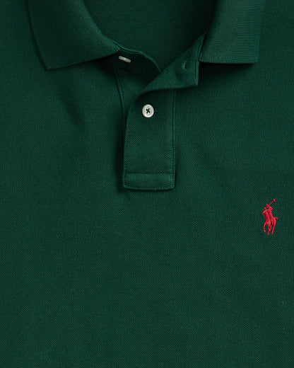 POLO DE PIQUÉ CUSTOM SLIM FIT COLLEGE GREEN