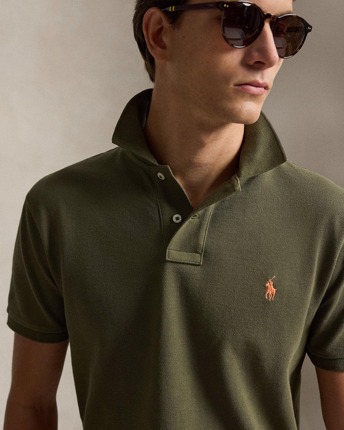 EL ICONICO POLO DE PIQUÉ CUSTOM SLIM FIT CANOPY OLIVE