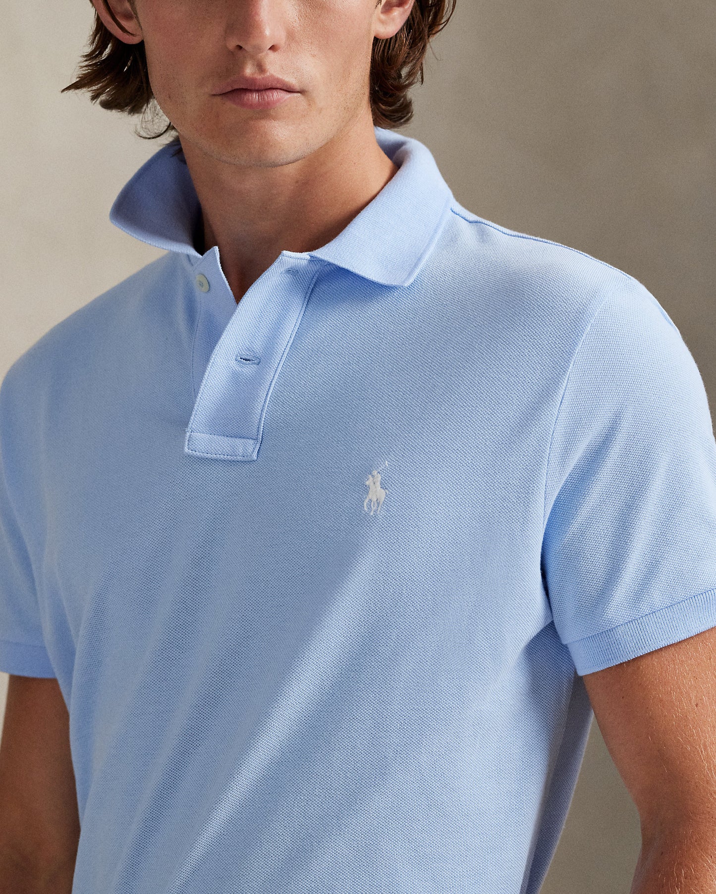 POLO DE PIQUÉ CUSTOM SLIM FIT OFFICE BLUE