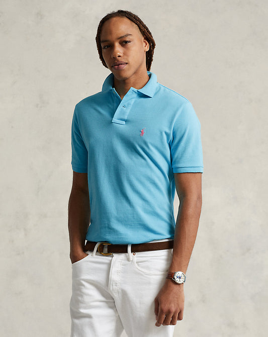 POLO DE PIQUE CUSTOM SLIM TURQUOISE NOVA