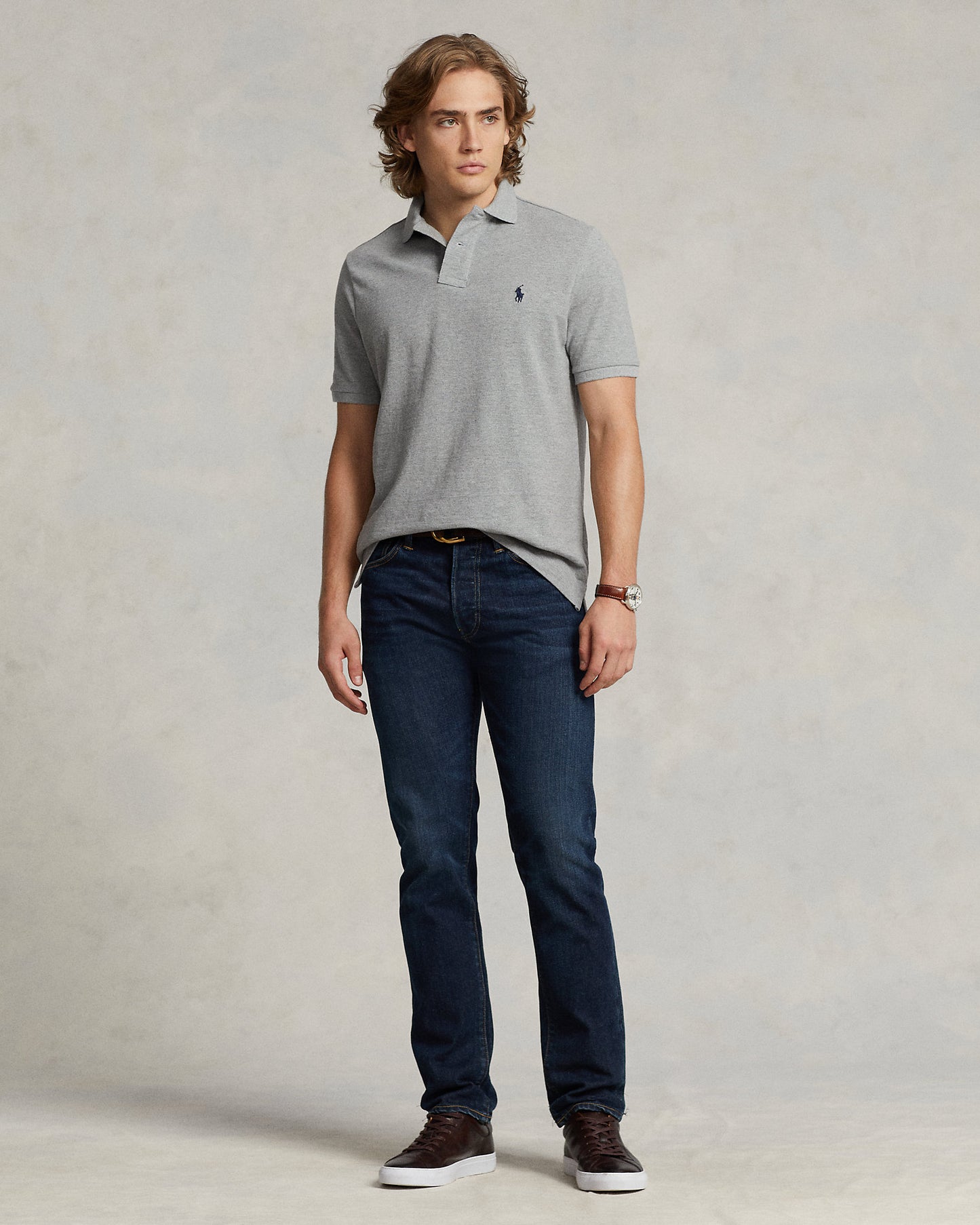 POLO DE PIQUÉ CUSTOM SLIM FIT ANDOVER HEATHER
