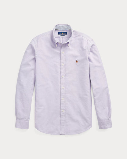 CAMISA CUSTOM FIT EN OXFORD LILA