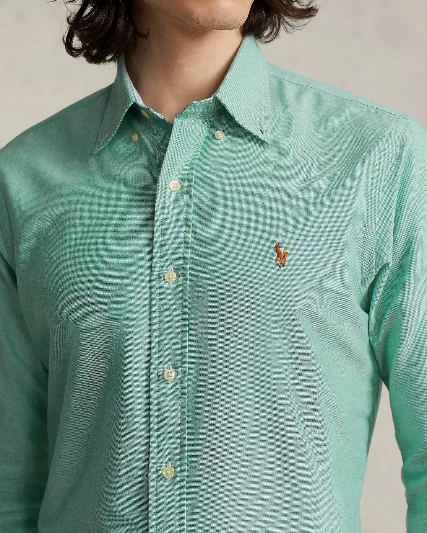 CAMISA CUSTOM FIT OXFORD VERDE