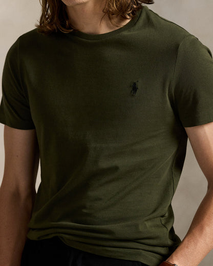 CAMISETA  CUSTOM SLIM FIT ALGODON DE PUNTO COMPANY OLIVE