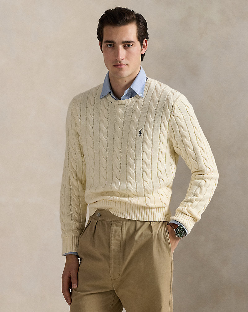 BUZO TRENZADO EN ALGODON ANDOVER CREAM