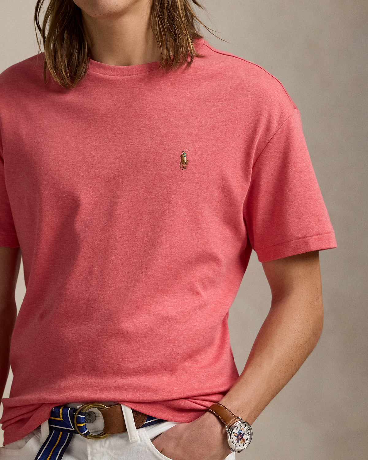 CAMISETA CUSTOM SLIM SOFT COTTON HIGHLAND ROSE HEATHER
