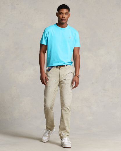 CAMISETA  CUSTOM SLIM FIT ALGODON DE PUNTO PERFECT TURQUOISE