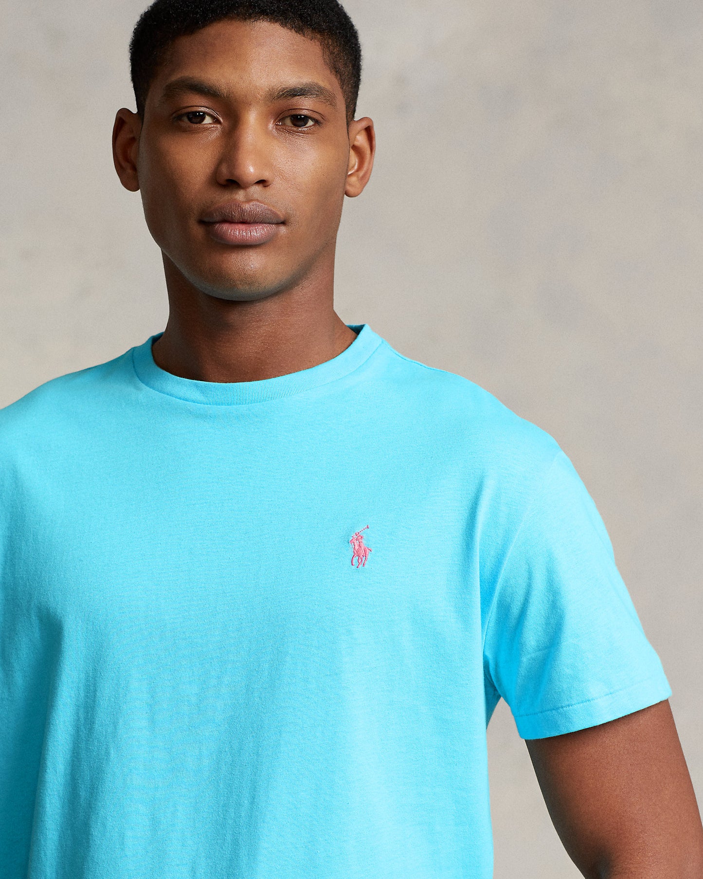 CAMISETA  CUSTOM SLIM FIT ALGODON DE PUNTO PERFECT TURQUOISE
