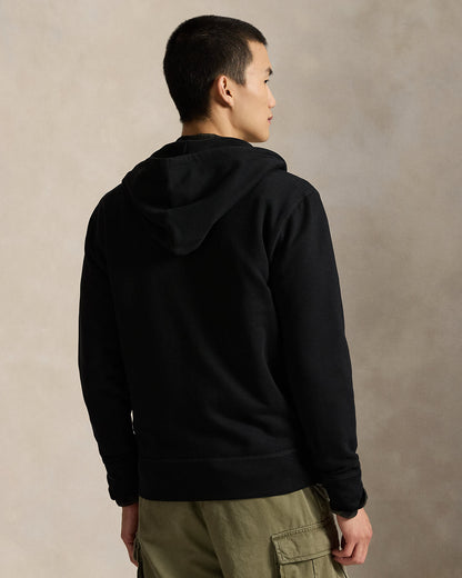 SUDADERA RL CON CAPUCHA Y CIERRE POLO BLACK