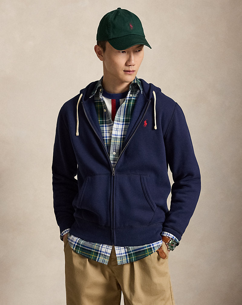 SUDADERA RL CON CAPUCHA Y CIERRE CRUISE NAVY