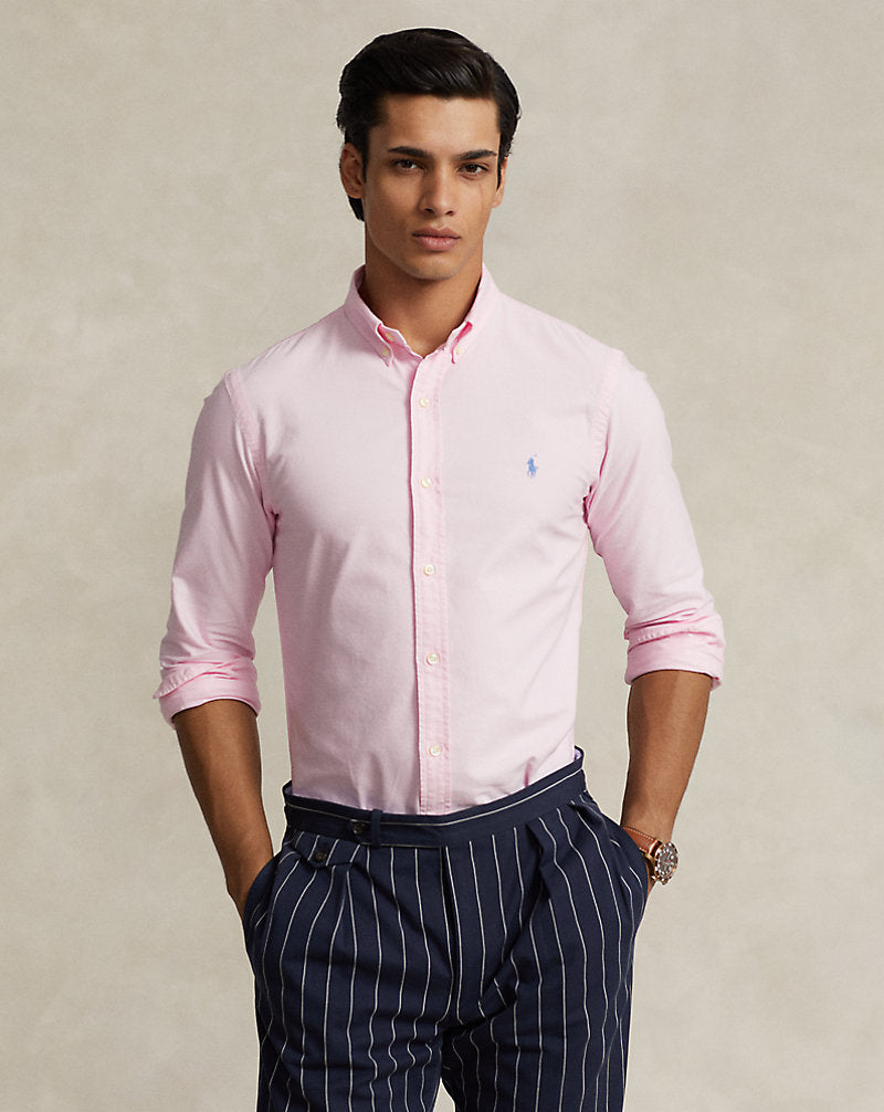 CAMISA EN OXFORD TEÑIDO EN PRENDA CUSTOM FIT CARMEL PINK