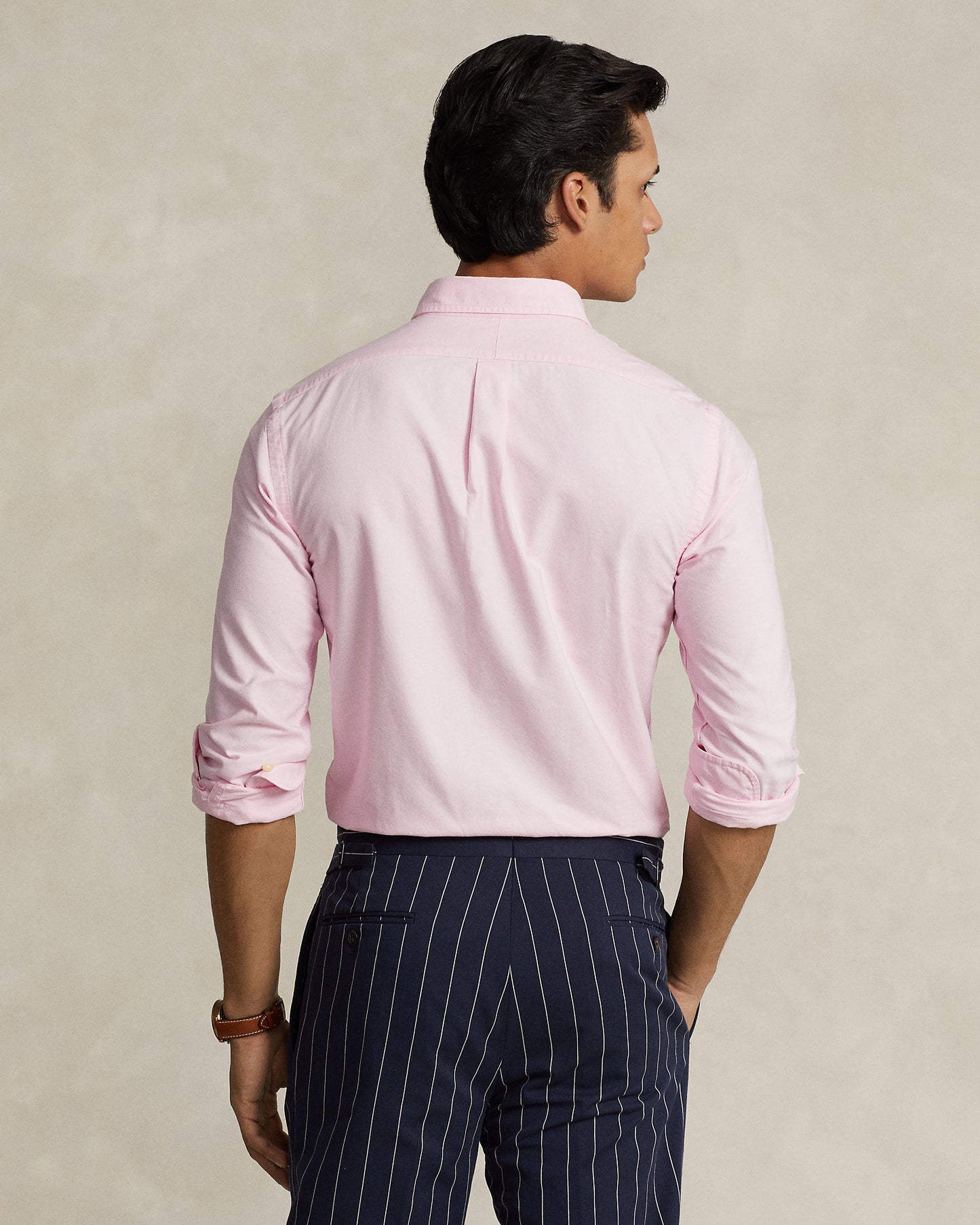 CAMISA EN OXFORD TEÑIDO EN PRENDA CUSTOM FIT CARMEL PINK