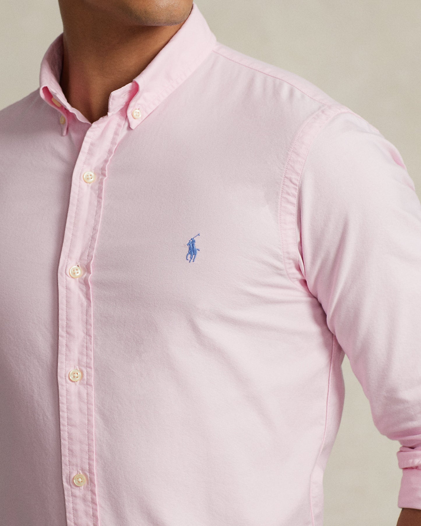 CAMISA EN OXFORD TEÑIDO EN PRENDA CUSTOM FIT CARMEL PINK