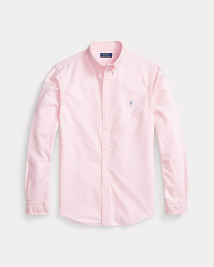 CAMISA EN OXFORD TEÑIDO EN PRENDA CUSTOM FIT CARMEL PINK