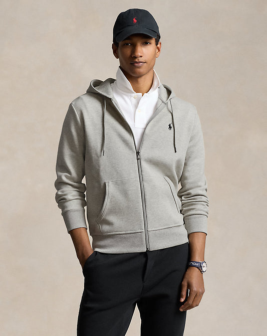 SUDADERA DE DOBLE PUNTO Y CREMALLERA SPORT HEATHER GRAY