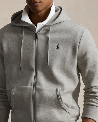 SUDADERA DE DOBLE PUNTO Y CREMALLERA SPORT HEATHER GRAY