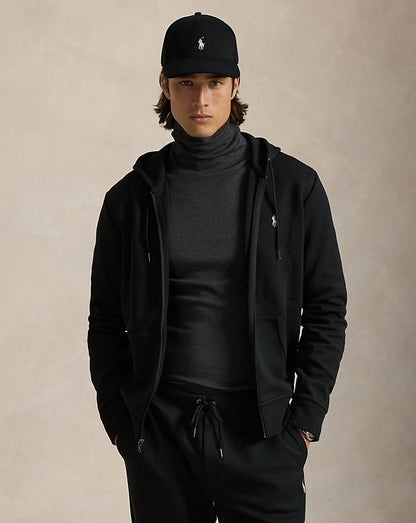 SUDADERA DE DOBLE PUNTO Y CREMALLERA POLO BLACK