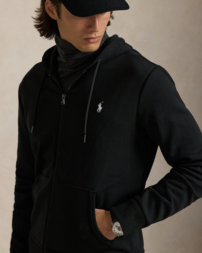 SUDADERA DE DOBLE PUNTO Y CREMALLERA POLO BLACK