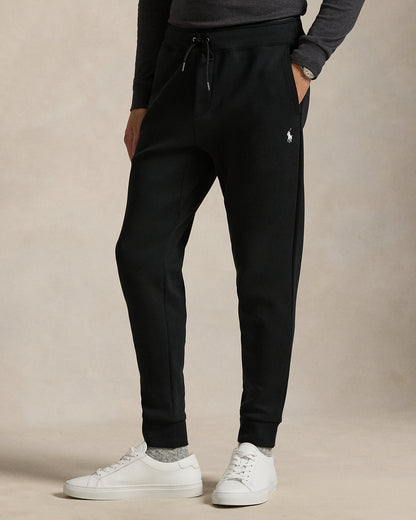 PANTALON JOGGER DE DOBLE PUNTO POLO BLACK