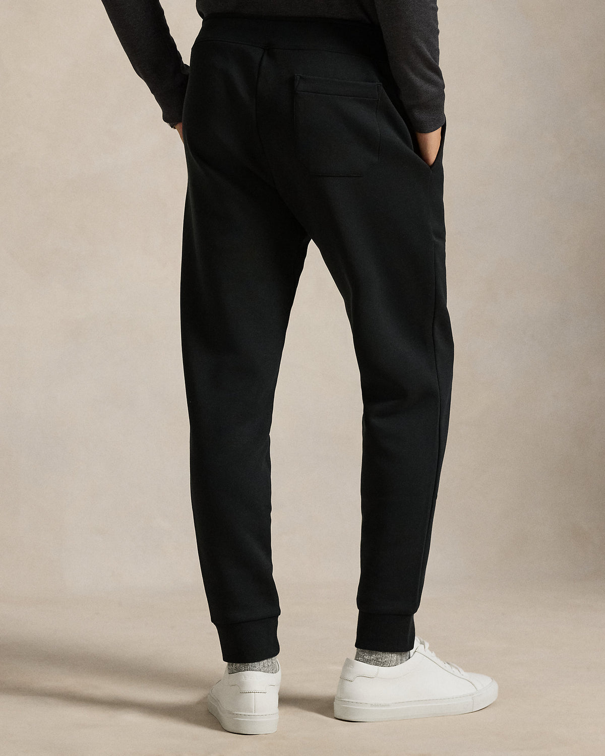 PANTALON JOGGER DE DOBLE PUNTO POLO BLACK