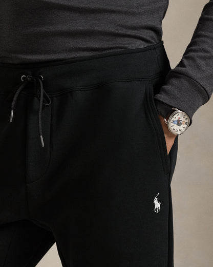 PANTALON JOGGER DE DOBLE PUNTO POLO BLACK