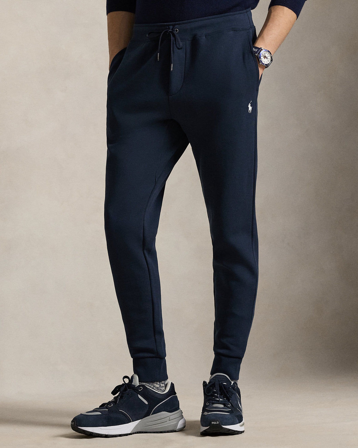 PANTALON JOGGER DE DOBLE PUNTO AVIATOR NAVY