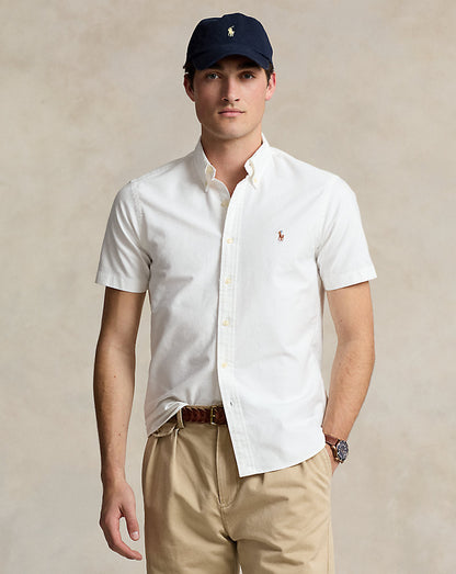 CAMISA CUSTOM FIT EN OXFORD WHITE