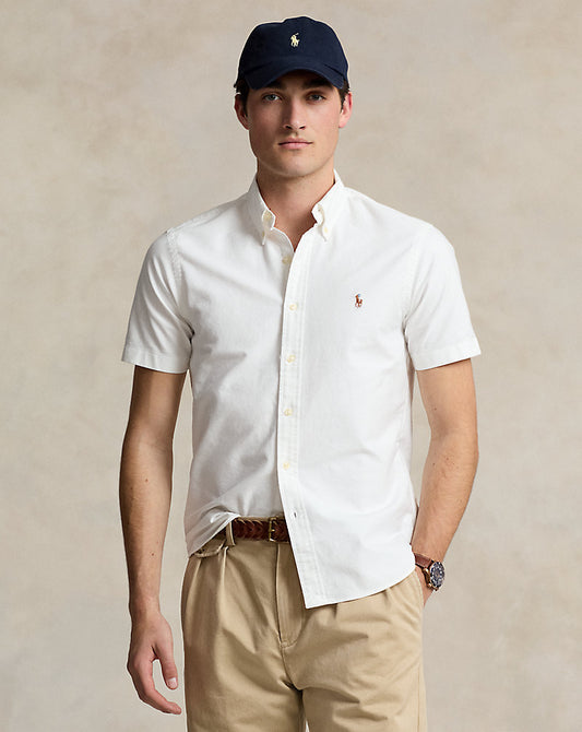 CAMISA CUSTOM FIT EN OXFORD WHITE