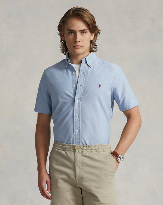 CAMISA CUSTOM FIT EN OXFORD BLUE