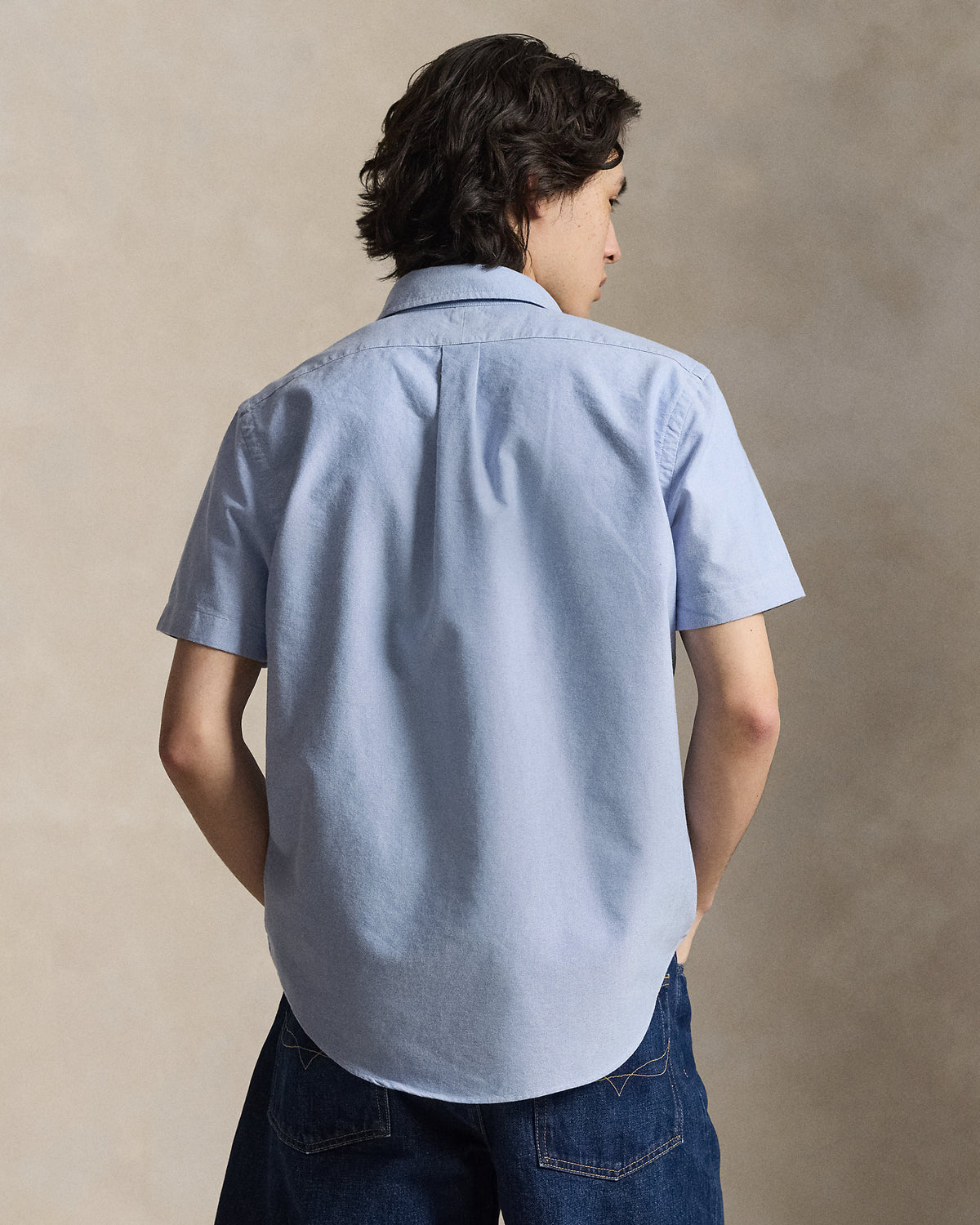CAMISA CUSTOM FIT OXFORD BSR BLUE M/C