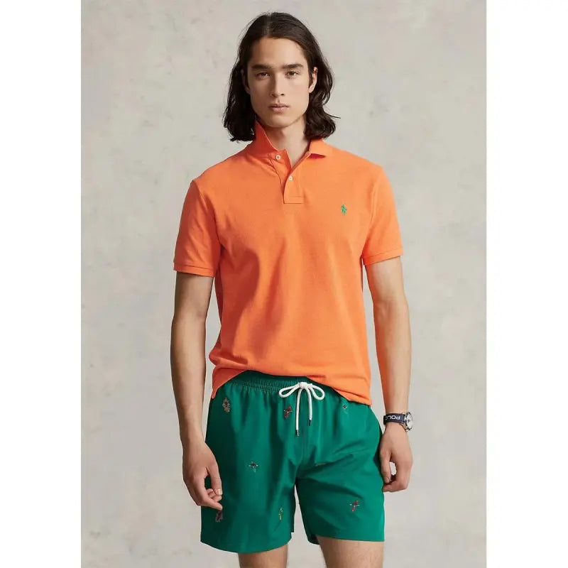 POLO DE PIQUÉ CUSTOM SLIM FIT NARANJA