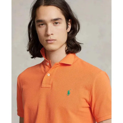 POLO DE PIQUÉ CUSTOM SLIM FIT NARANJA