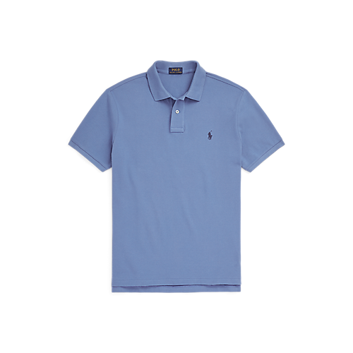 POLO DE PIQUÉ CUSTOM SLIM FIT AZUL