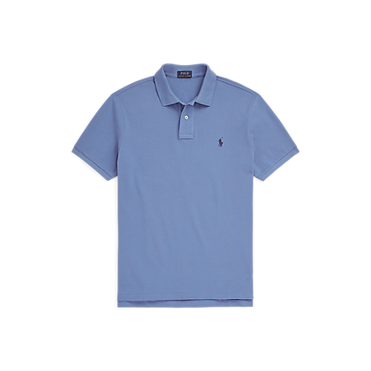 POLO DE PIQUÉ CUSTOM SLIM FIT AZUL