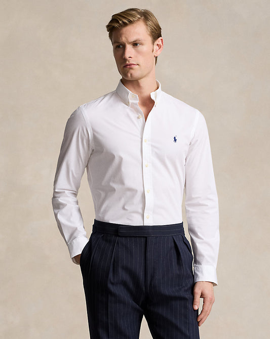 CAMISA SLIM FIT EN POPELINA STRETCH WHITE