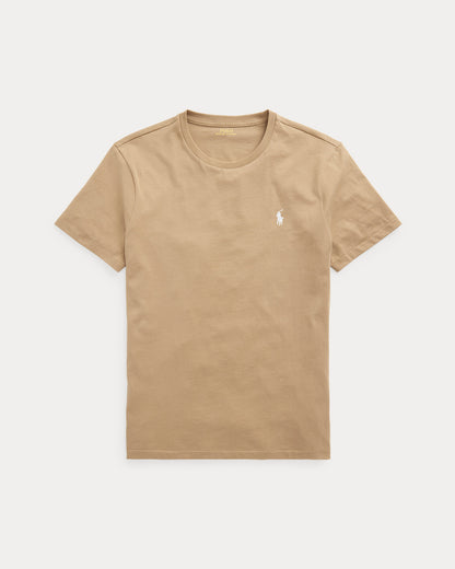 CAMISETA  CUSTOM SLIM FIT ALGODON DE PUNTO CAFE TAN
