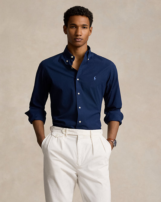 CAMISA CUSTOM FIT POPELINA STRETCH NAVY