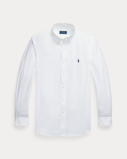CAMISA CUSTOM FIT EN POPELINA STRECH BLANCO