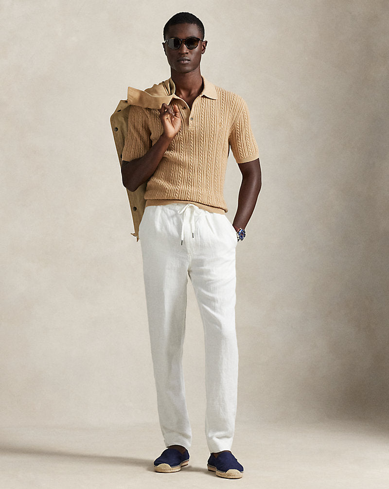PANTALON DE LINO SLIM TAPERED FIT