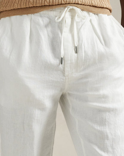 PANTALON DE LINO SLIM TAPERED FIT