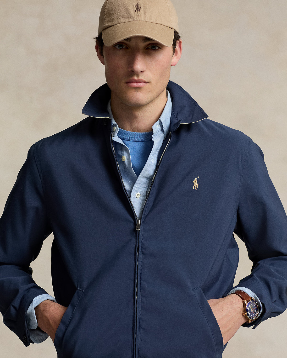 CHAQUETA DE DOBLE FUELLE RALPH LAUREN REFINED NAVY