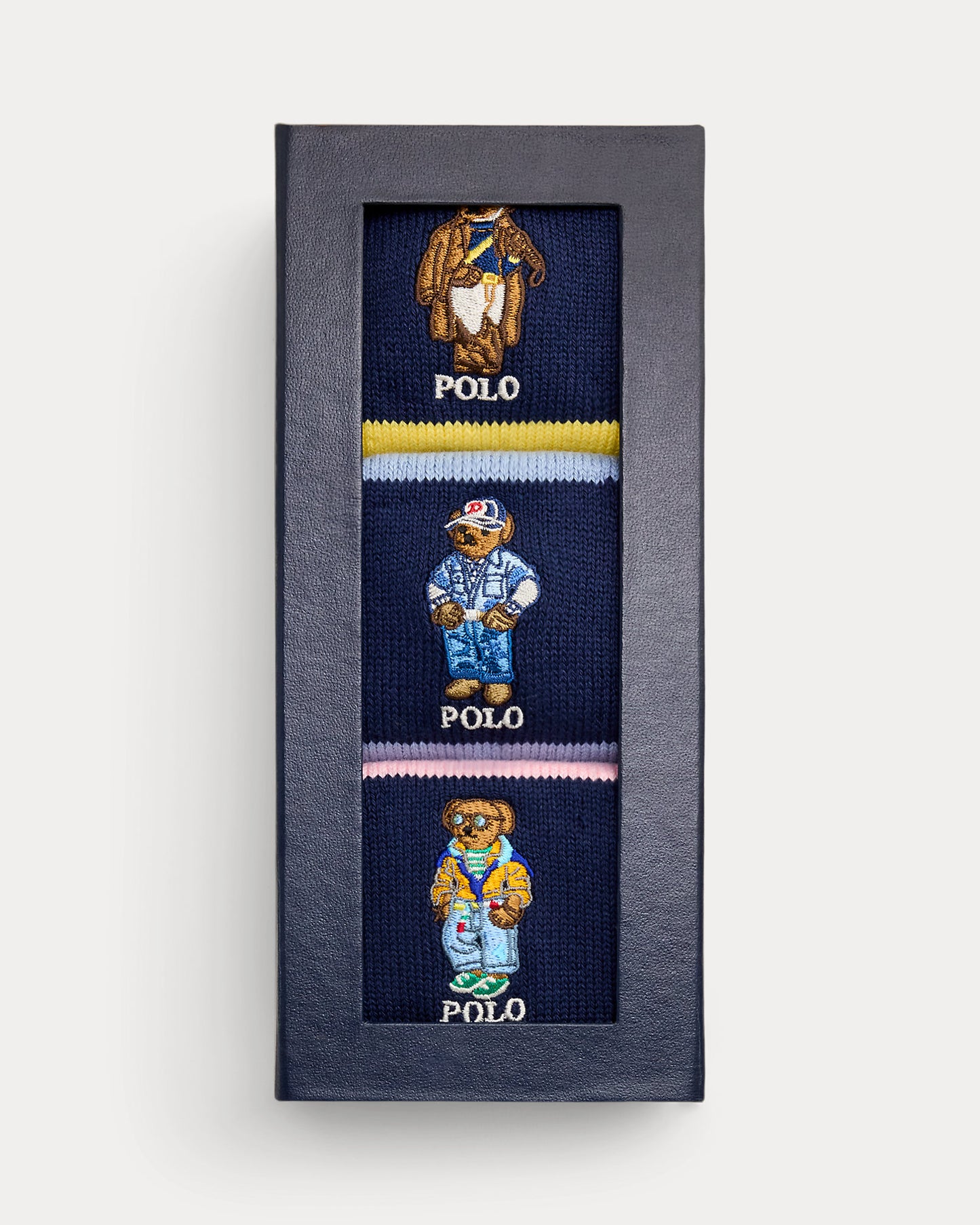 SET DE 3 PARES DE MEDIAS POLO BEAR CAJA DE REGALO