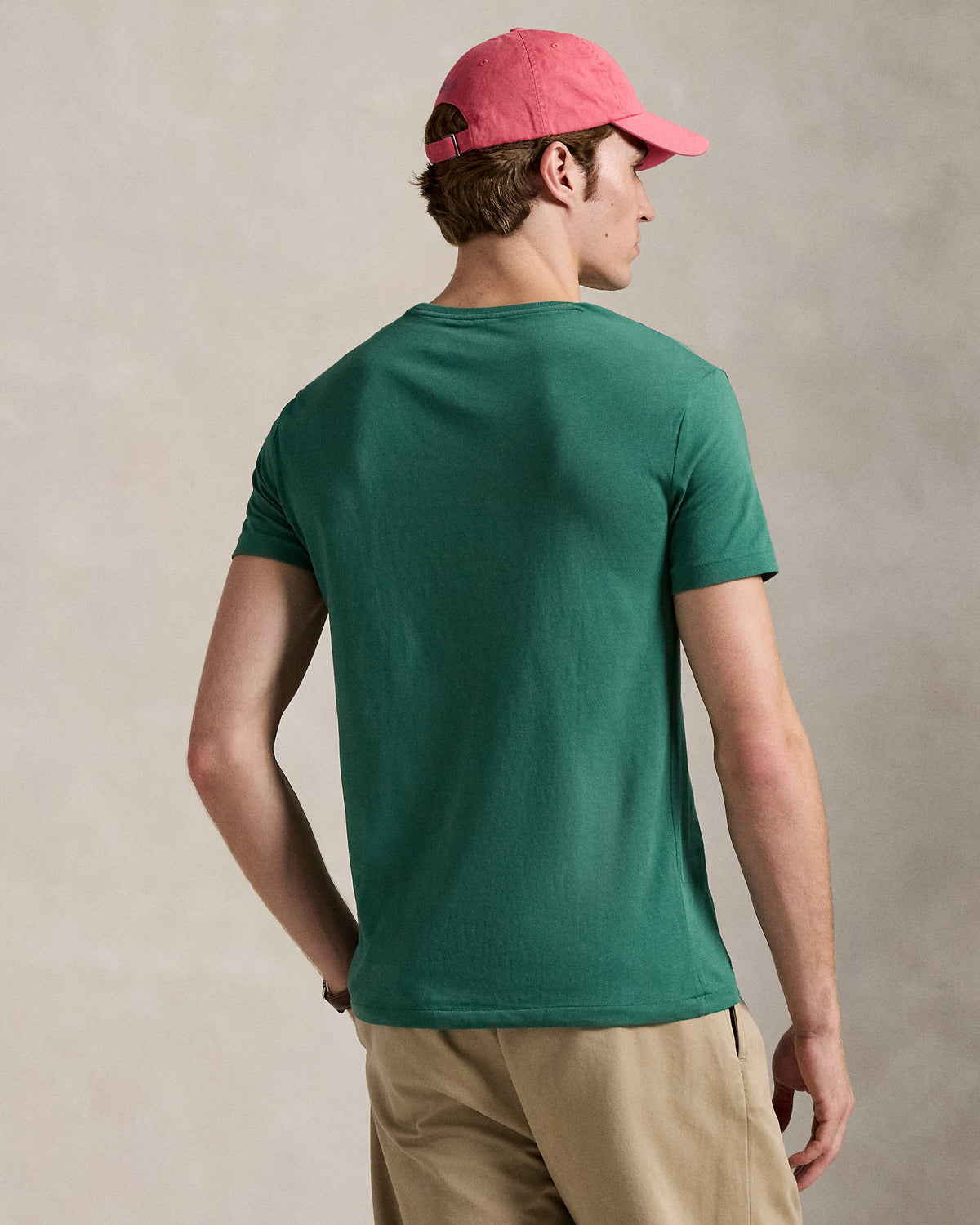 CAMISETA  CUSTOM SLIM FIT ALGODON DE PUNTO ANTIQUE GREEN